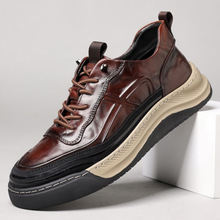 2025秋季新款休闲鞋高级感男鞋运动男式板鞋真皮鞋子男百搭潮鞋