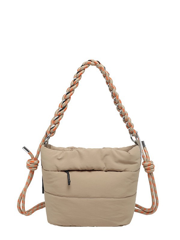 Bolso coreano nicho tejido hombro único bolso de brazo venta en caliente nueva sensación de alta calidad transfronteriza bolso de algodón ligero bolso de mochila