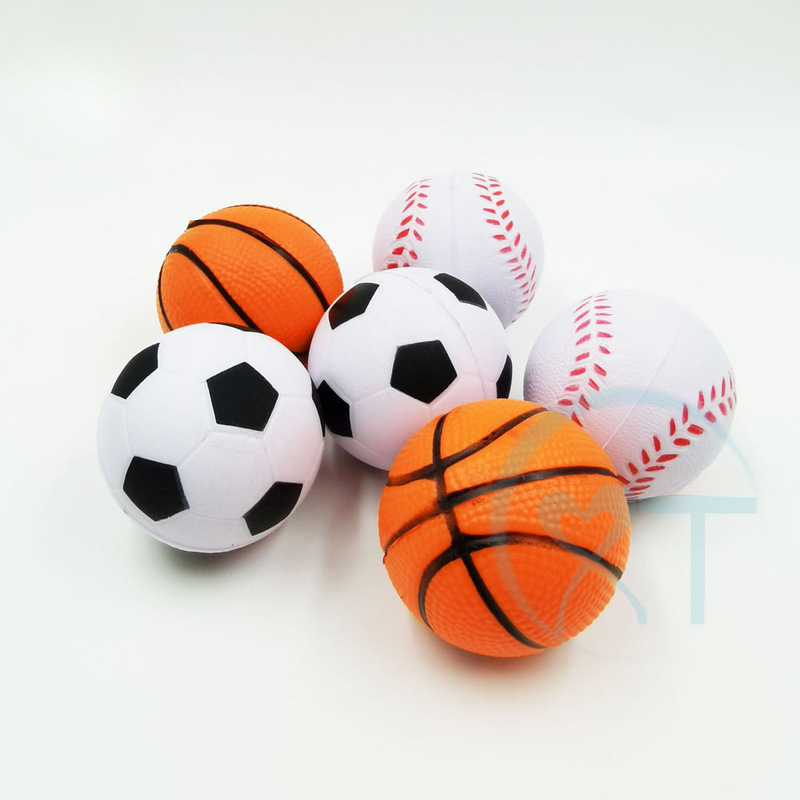 Cross-Border Hot-Selling Item: 3cm Rugby Pu Foam Mini Spray-Painted Football, Baseball, Stress-Relief Basketball