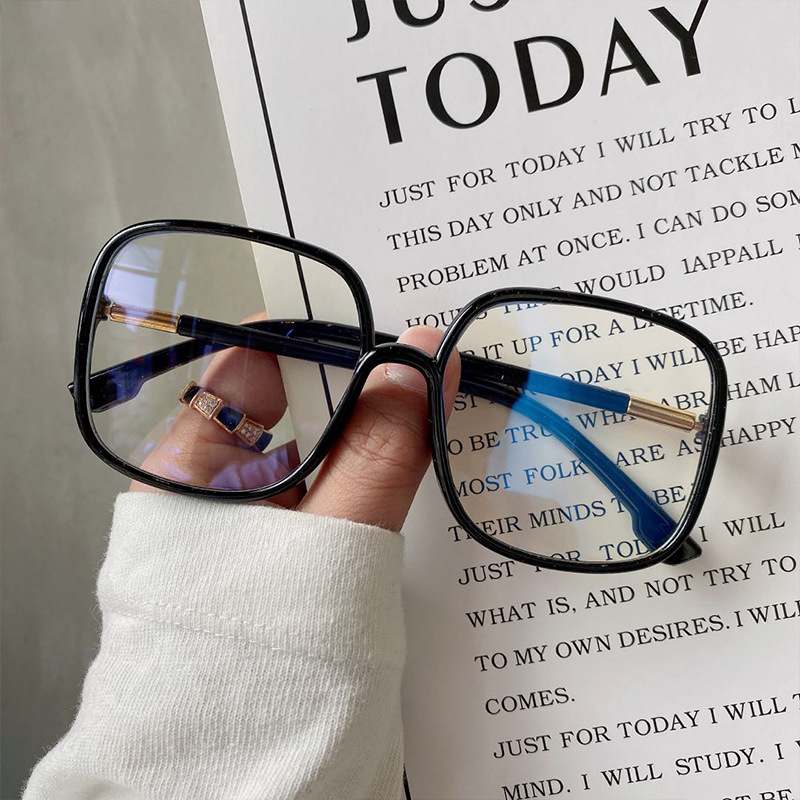 大框眼镜女文艺抗蓝光眼镜框素颜护眼平光眼睛韩版潮