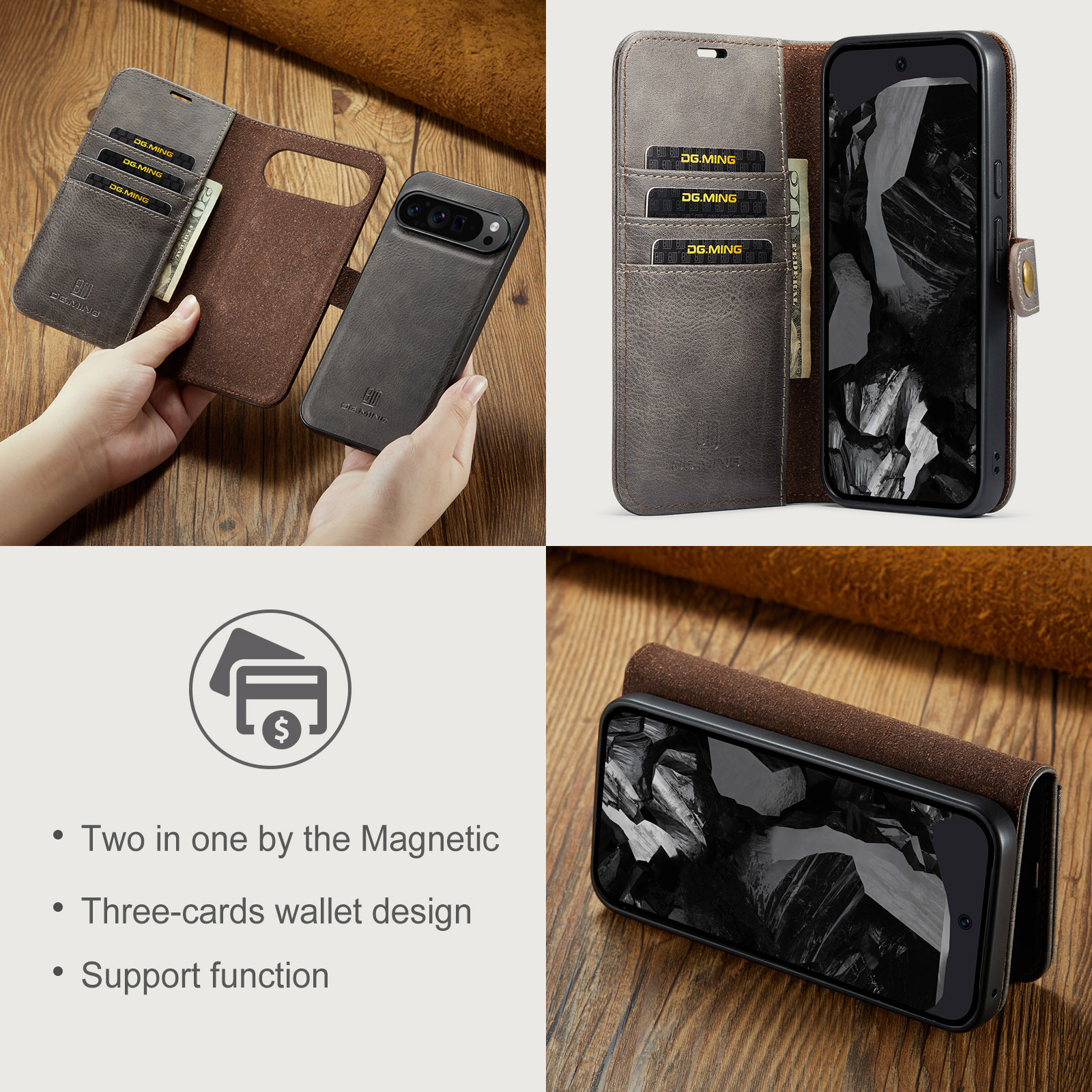 Zwei-in-Eins-Gehäuse für Google Pixel 9 Pro XL Pixel 9 Pro Magnetgehäuse_voghion.com