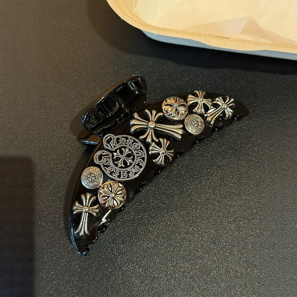 时髦潮人十字架克克抓夹复古小众简约辣妹设计感鲨鱼夹发夹发饰女