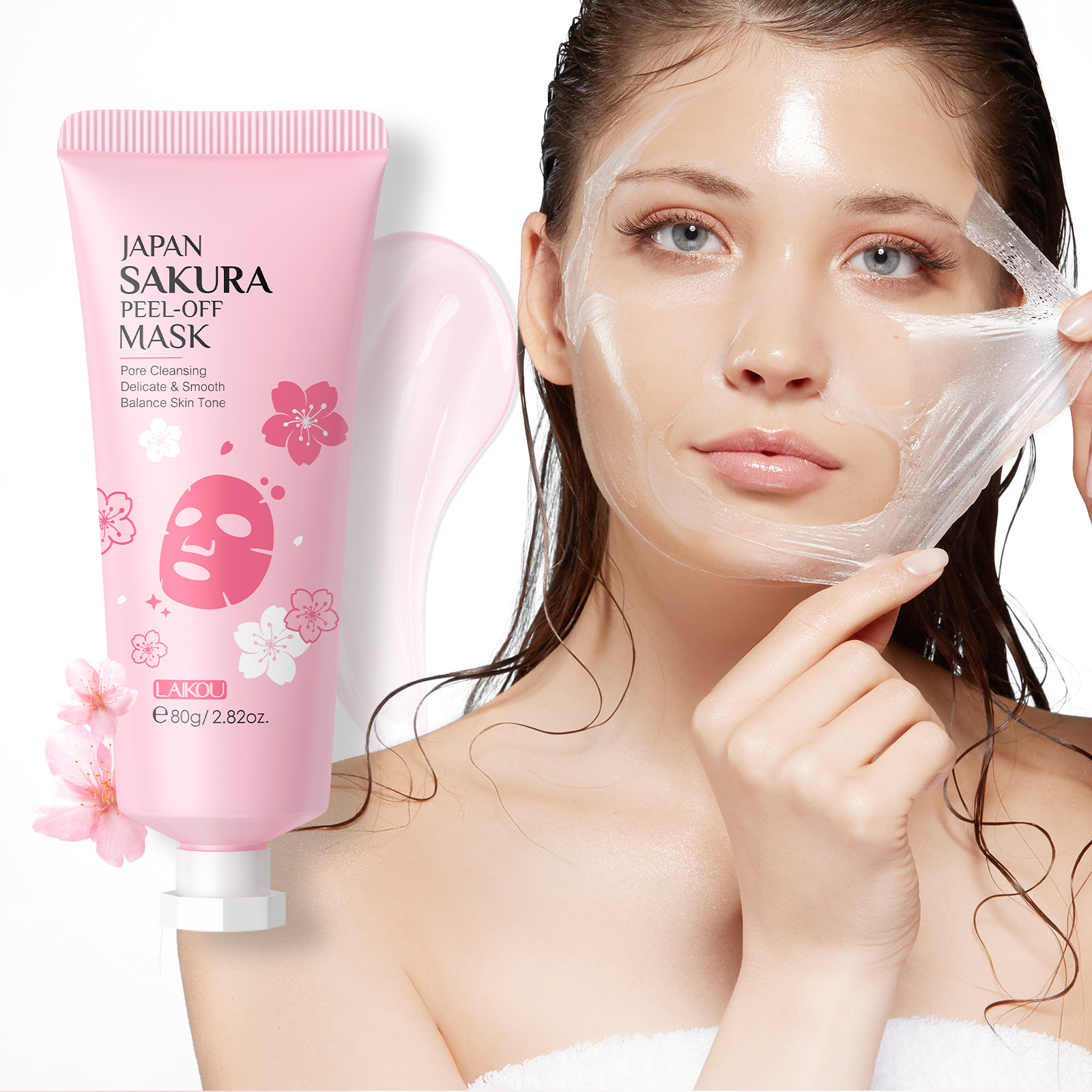 LAIKOU maska za obraz s češnjevimi solzami 80 g vlažilna, čistilna in vlažilna maska_voghion.com