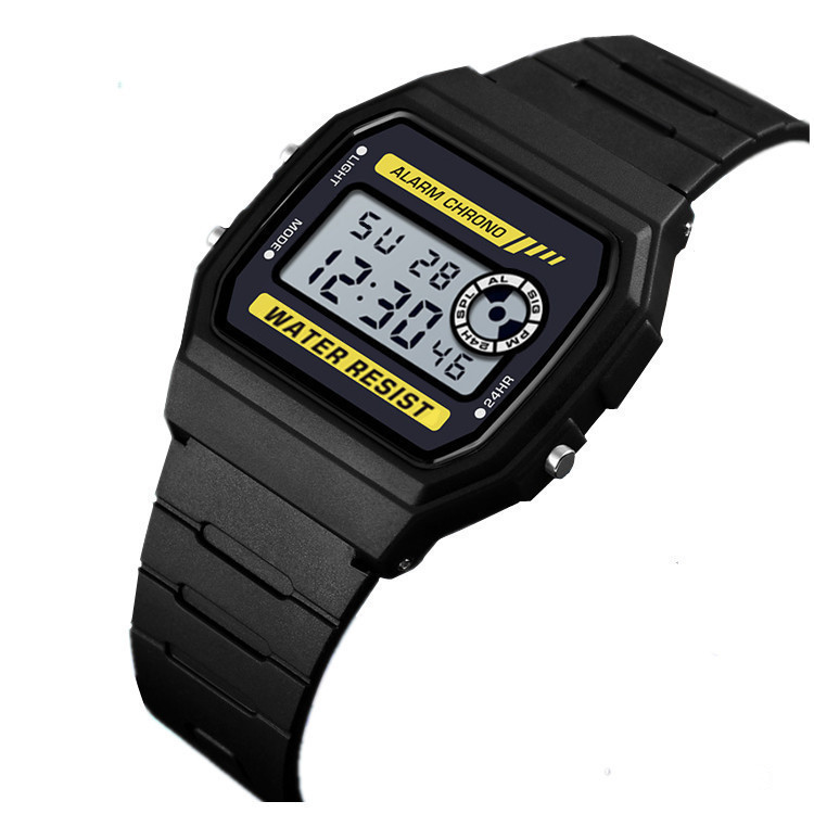 Cross-Border Supply Popular Fashion Men's Multi-Function Digital Display Timing Outdoor Sports Watch Student Cold Light Electronic Watch
