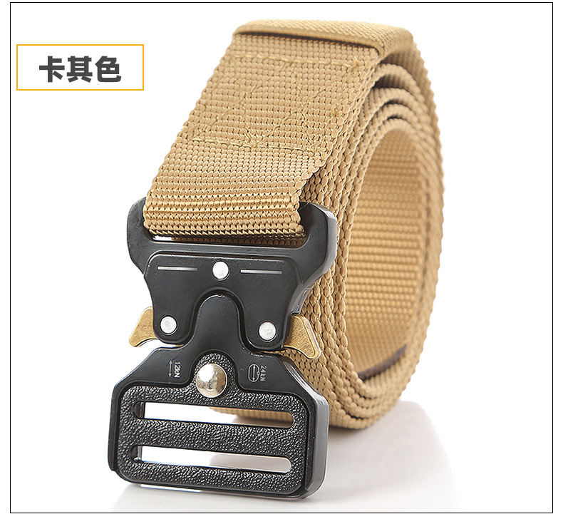 Men's elastic workwear belt, casual and trendy, young people's outdoor sports, canvas fabric woven belt, soft detail image 7
