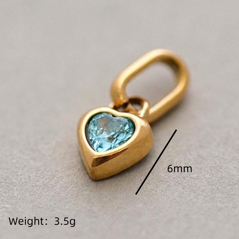 7g Weight 0.03µm Gold Plating Thickness PVD Coated Gold Plating Process Pendant Jewelry Making Type 18K Real Gold Plated Plating Material Zircon Inlay Material 1 Piece Quantity 304 Stainless Steel Material Heart Shape Pattern Classic Style Style Heart Craft 1 Piece 304 Stainless Steel Heart Shape Polished Pendant Charms 4
