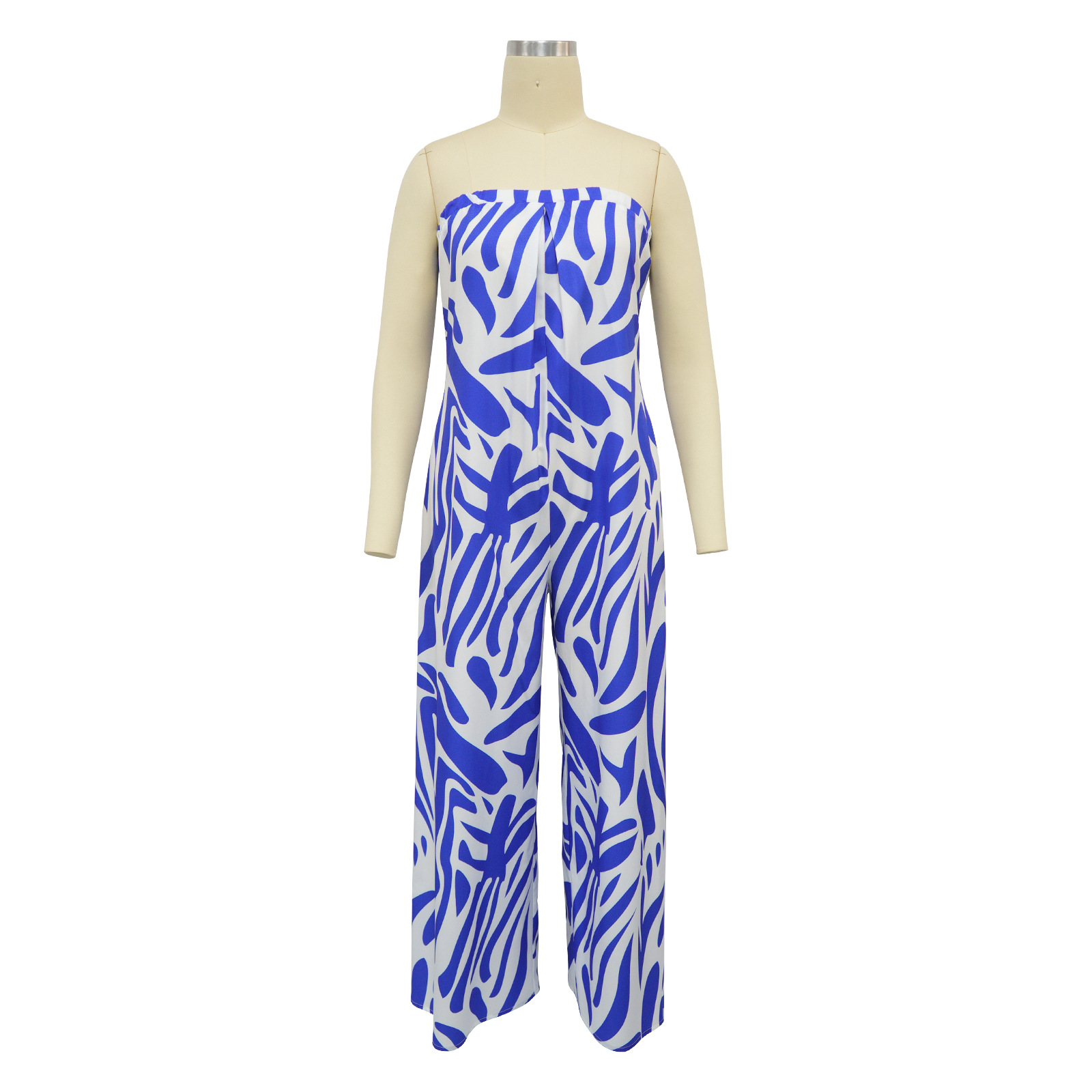 Women Clothing Printed Sleeveless Wide Leg Jumpsuit