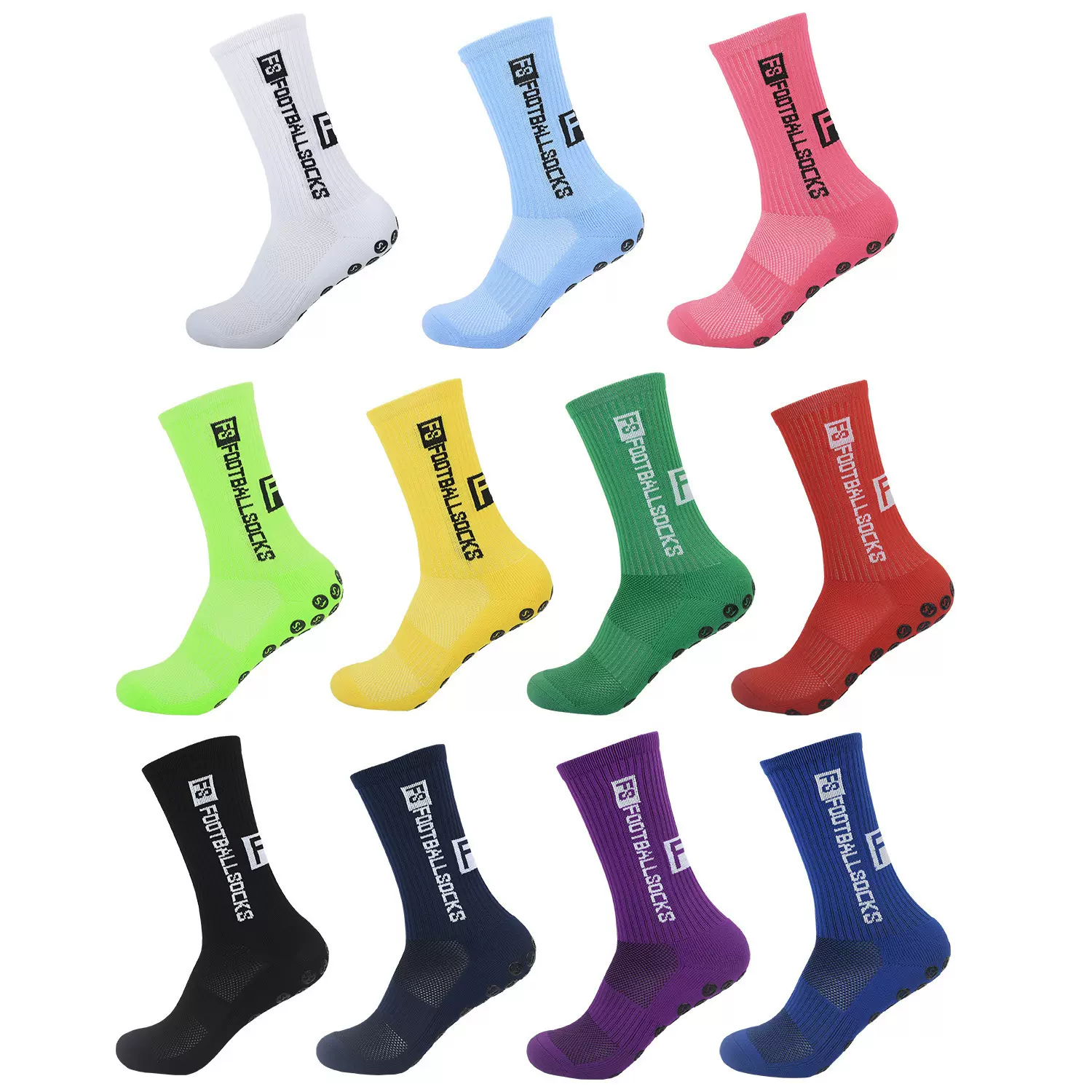 跨境新款点胶足球袜 FS款防滑加厚毛巾底袜子football socks批发