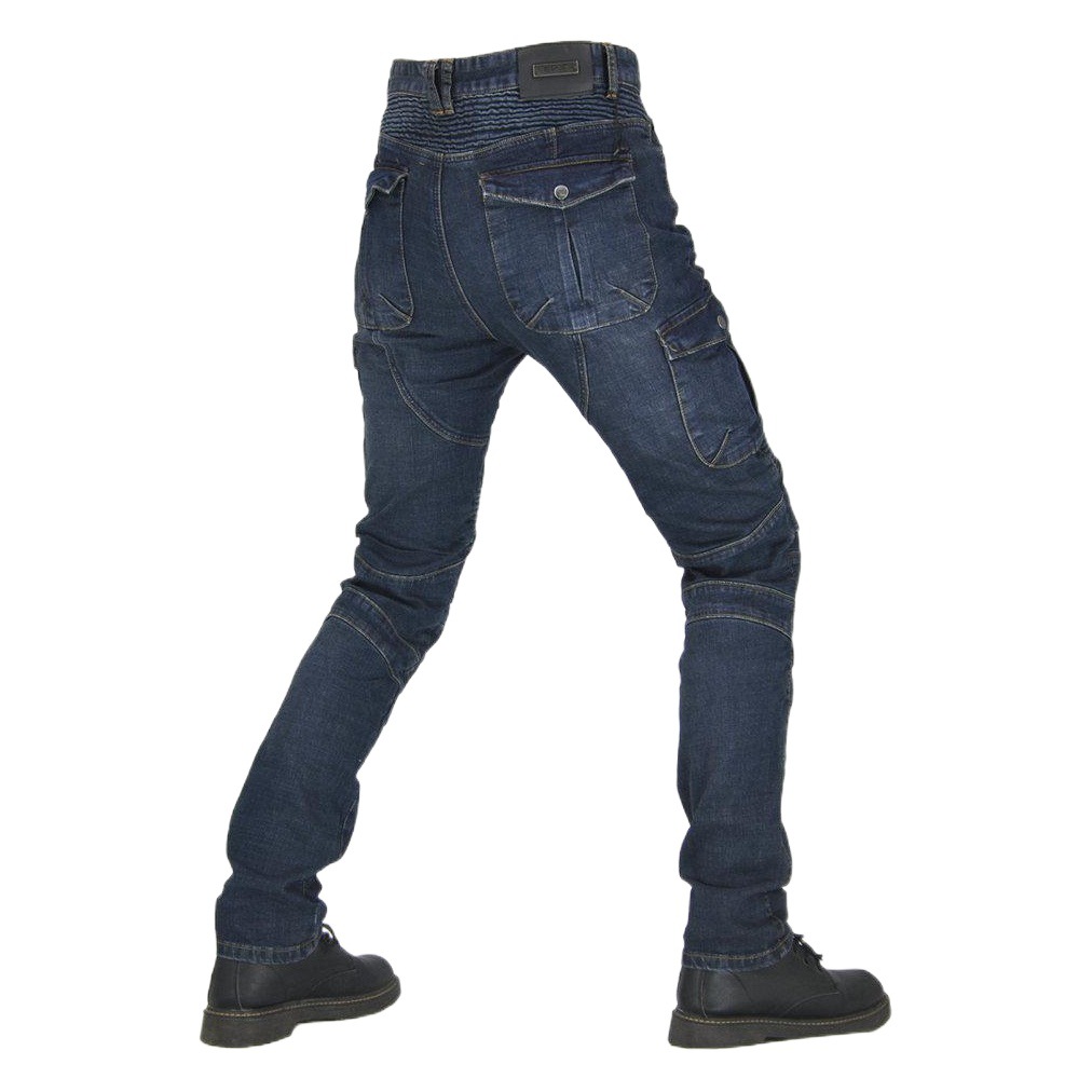 Fábrica al por mayor ejército verde ropa de trabajo multi-bolsa motocicleta jeans hombres al aire libre motocicleta elástico caída-resistente pantalones de equitación