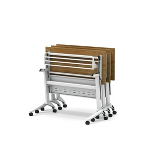Processing Customized Foldableing Table Conference Training Table Mobile Conference Table Training Institution Long Foldableing Table and Chair Combination