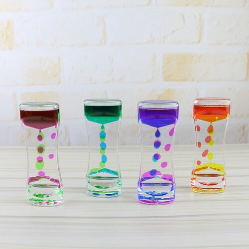 Wholesale KG41 two-color liquid oil leakage oil dripping hourglass timer decompression crafts creative gift ornaments