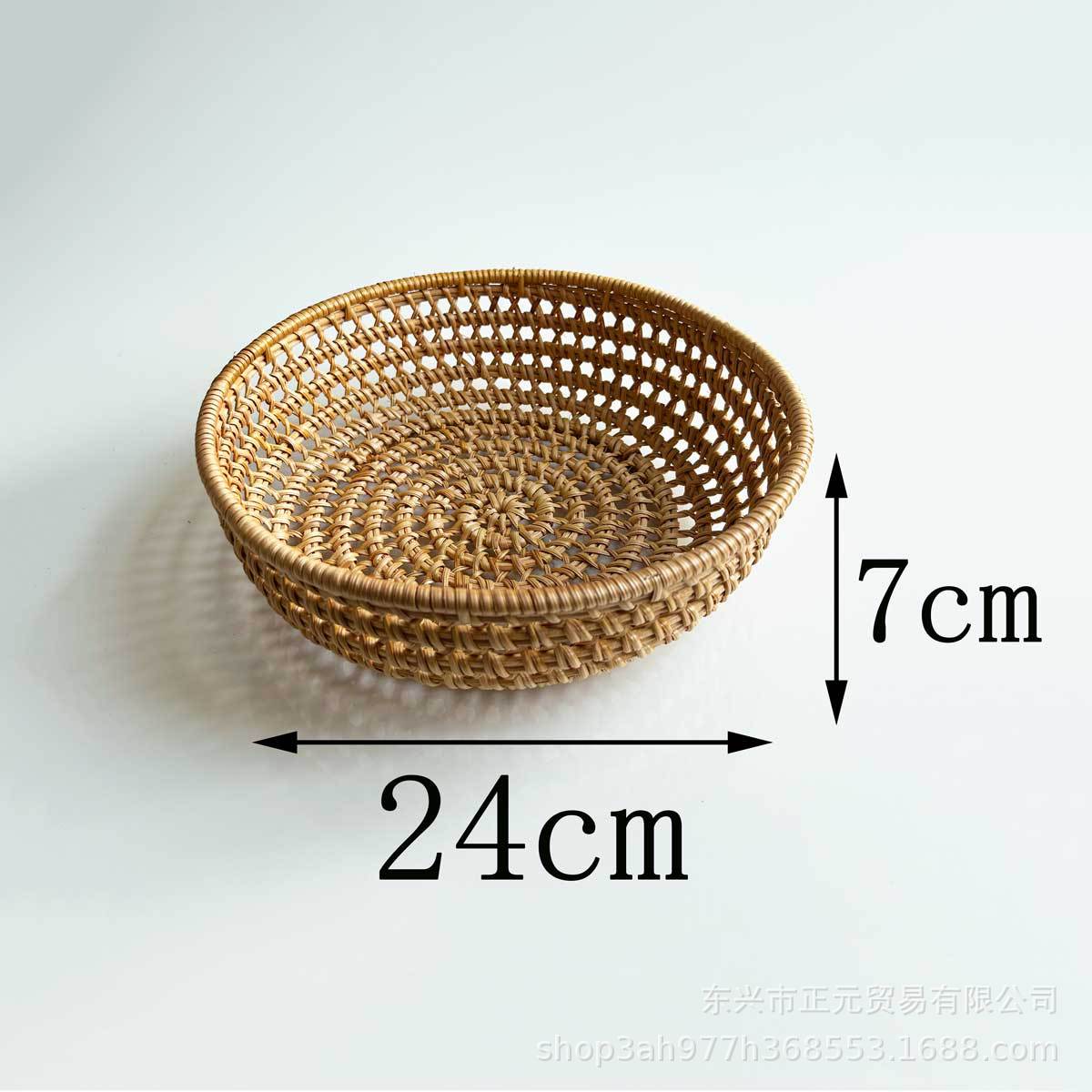 Vietnam al por mayor otoño ratán tejido cestas de almacenamiento de té cestas fugas de fruta cestas huecas casa tejidas pequeñas bandejas