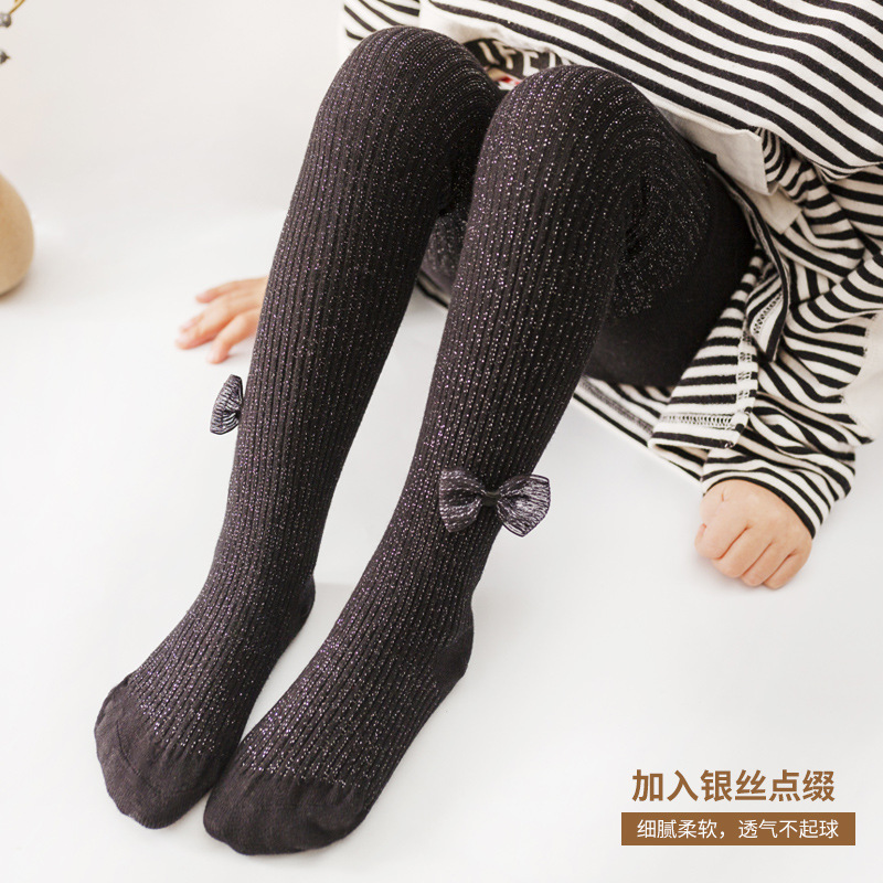 Chenggongfang nuevo nudo mariposa brillante pantimedias DE LOS NIÑOS polainas de las niñas calcetines de los niños fábrica al por mayor