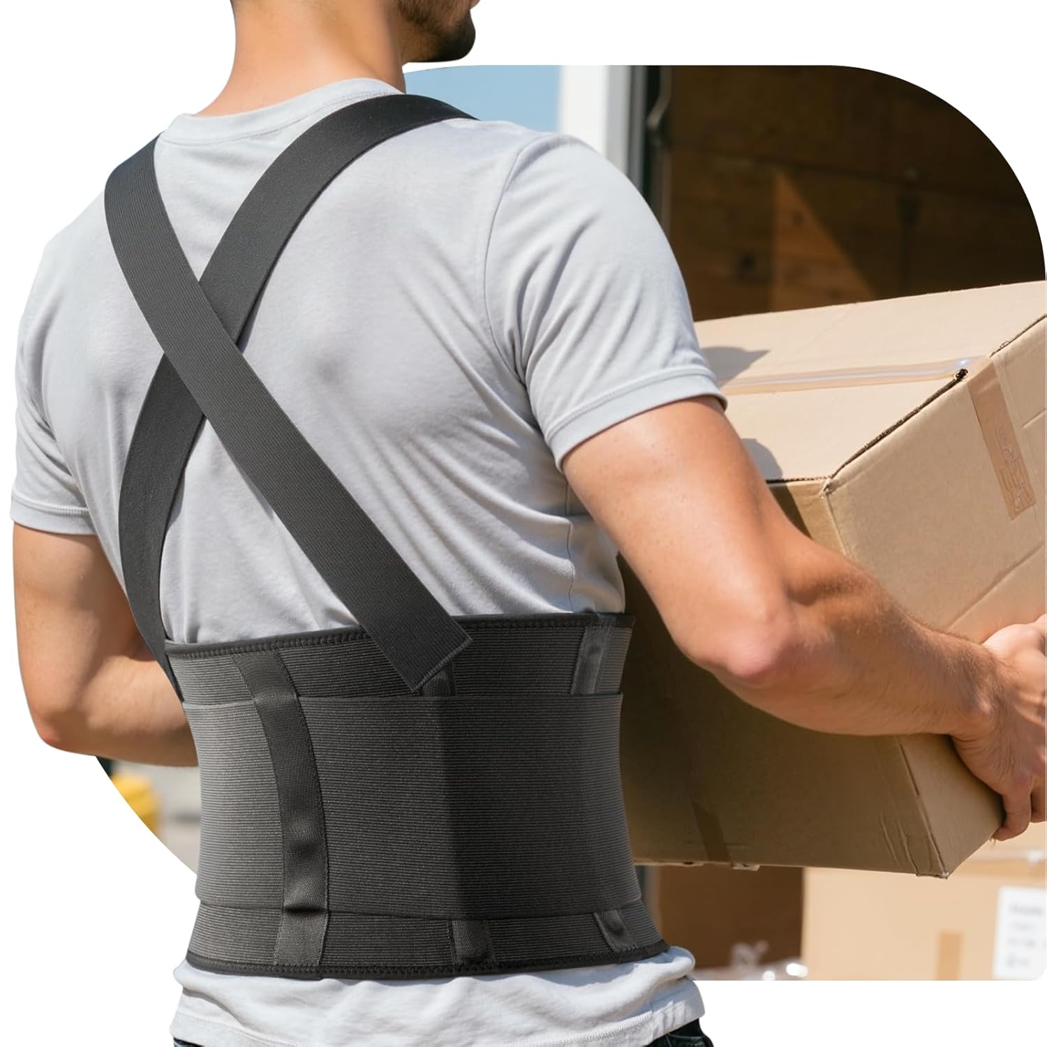 Cinturón de soporte de ortodoncia invisible transfronteriza para protección de trabajo y producción de cinturón de protección de cintura de soporte de espalda ajustable unisexual