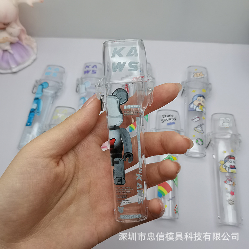 Suitable for foreign trade INFY cartoon printing protective case hard shell elastic cover belt hanging chain belt packaging