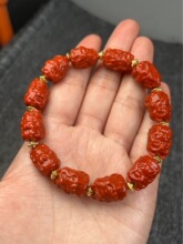 高仿南红，雪巴琉璃凤九手串,款式好看可拆了做配饰