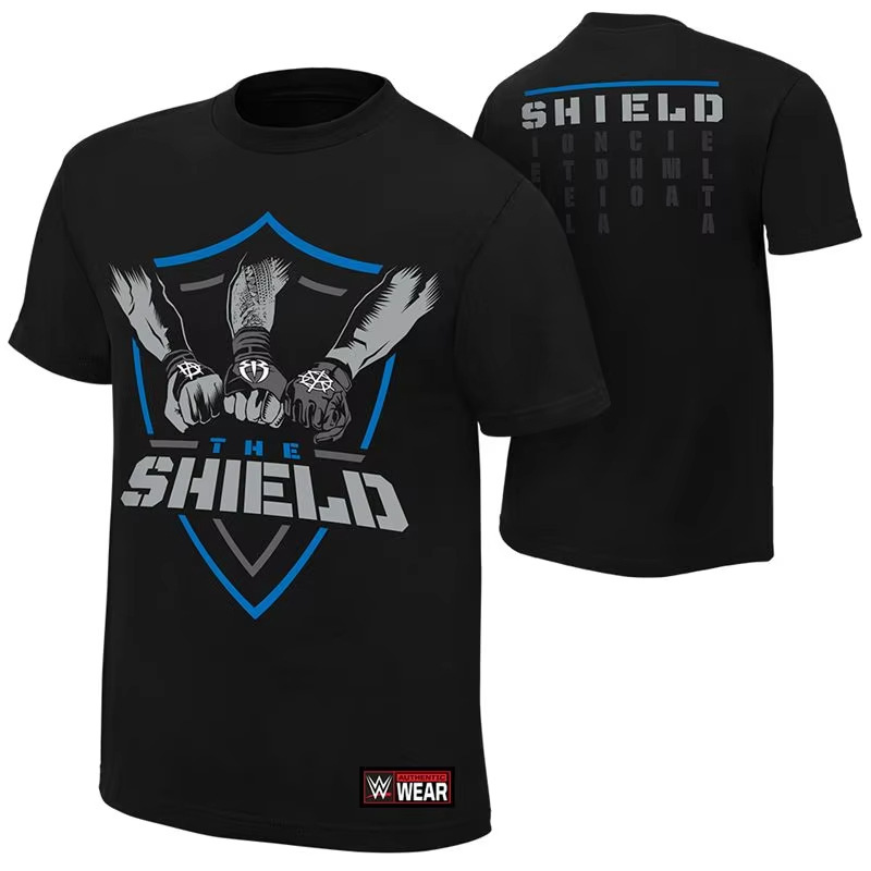 2025 Roman Short-Sleeved New T-Shirt Men's Half-Sleeved T-Shirt Crew Neck Roman Wrestling Appearance Clothing Fashion