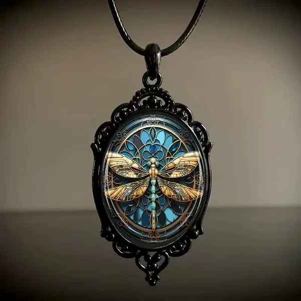 Gothic Punk Retro Various Styles Vintage Necklace Glass Pendant Dark Aurora Jewelry