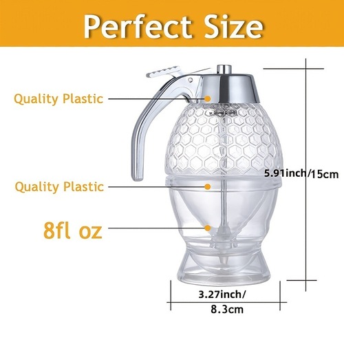Self-produced and sold acrylic honey dispenser squeeze bottle honey jar juice dispenser Q-437