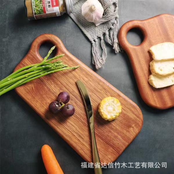 Tablero de corte de verduras de madera de árbol negro de grado alimenticio para uso doméstico de doble cara a prueba de moho y tablero de madera sólida gruesa, tablero de corte de frutas suplementarias para cocina