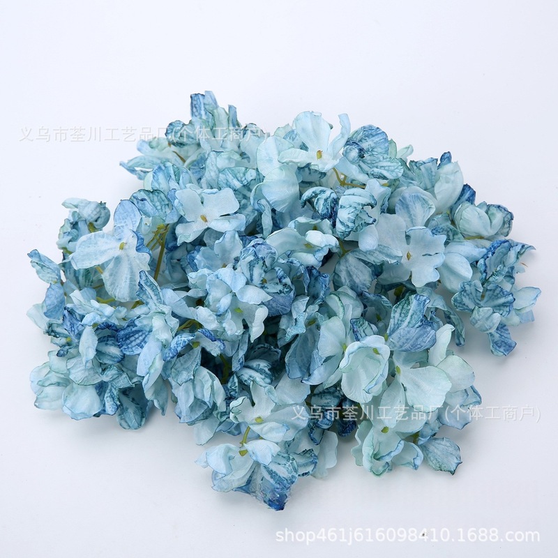 烧边绣球花工艺diy仿真花手工材料发饰配件 汉服搭配家居装饰假花|undefined
