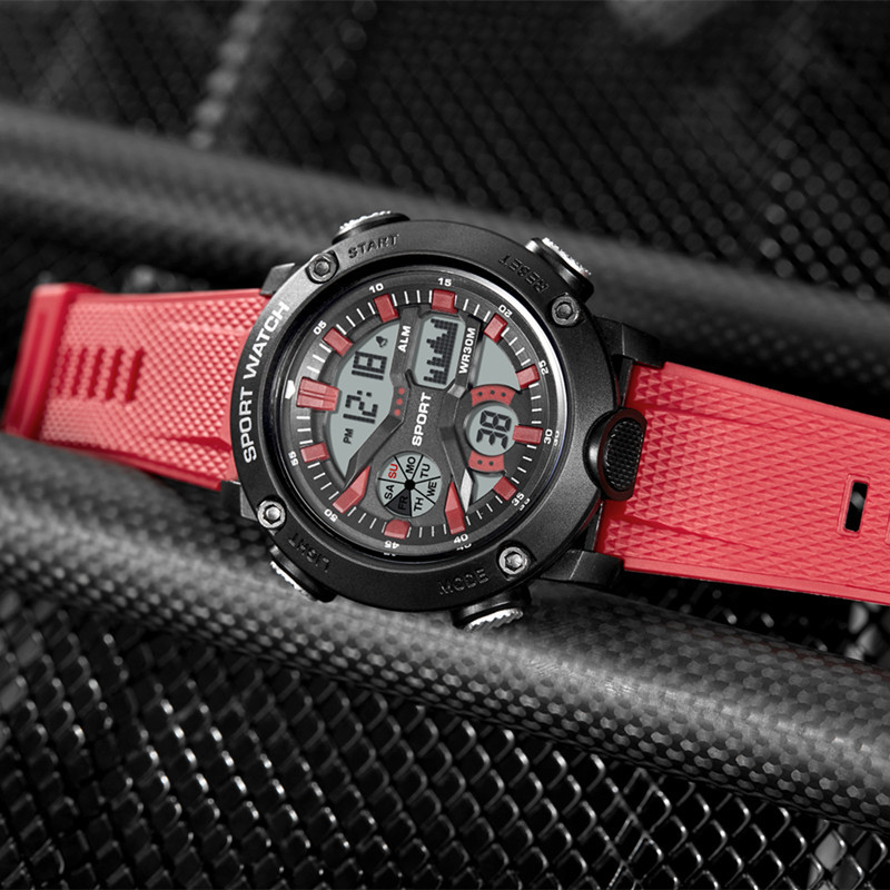 Reloj deportivo al aire libre de moda transfronteriza para hombres y mujeres reloj de alarma impermeable multifuncional reloj electrónico para estudiantes infantiles luminosos