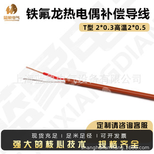 T-type thermocouple wire/blue Teflon temperature measuring wire 2*0.3 high temperature 2*0.5 specification compensation wire factory direct supply