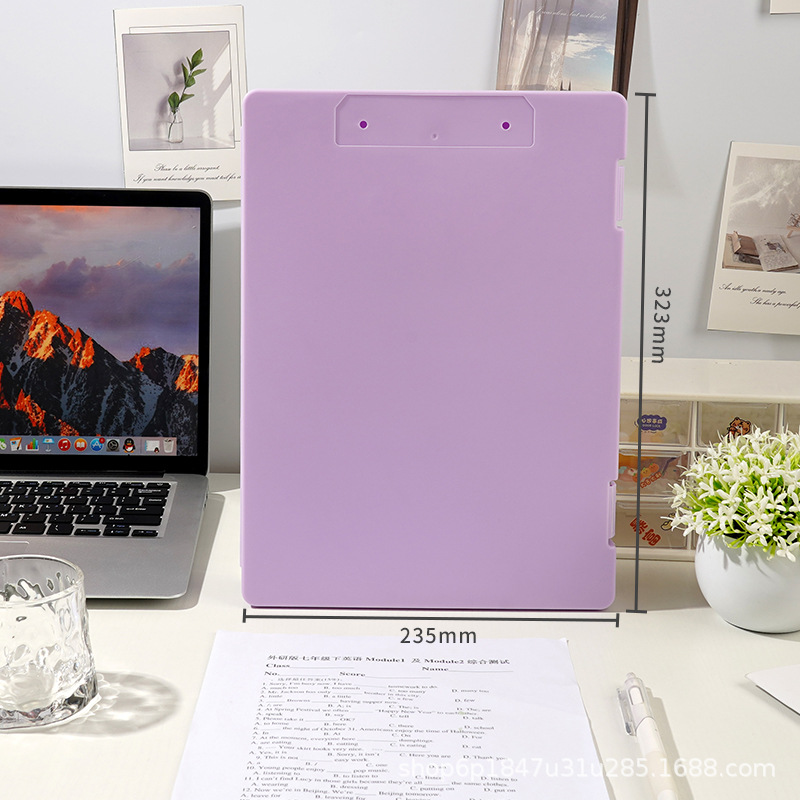 Estilo ins Morandi color dormitorio almacenamiento archivo caja A4 transparente CAJA DE INFORMACIÓN PP plástico cosméticos papelería caja