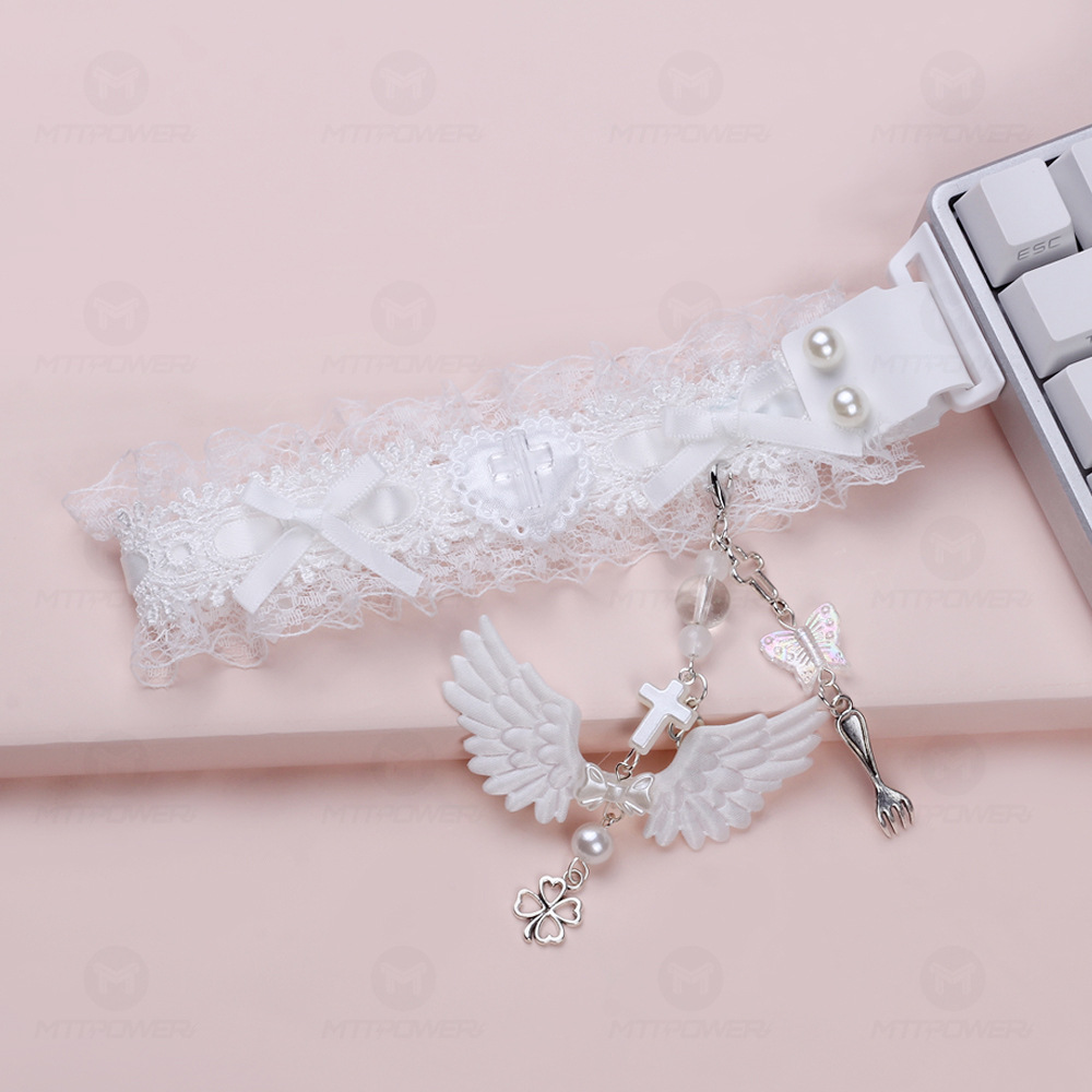 Caballos de teclado de encaje con hebilla teclado decorativo hecho a mano accesorios de teclado wootingATKDIY universal transfronterizo