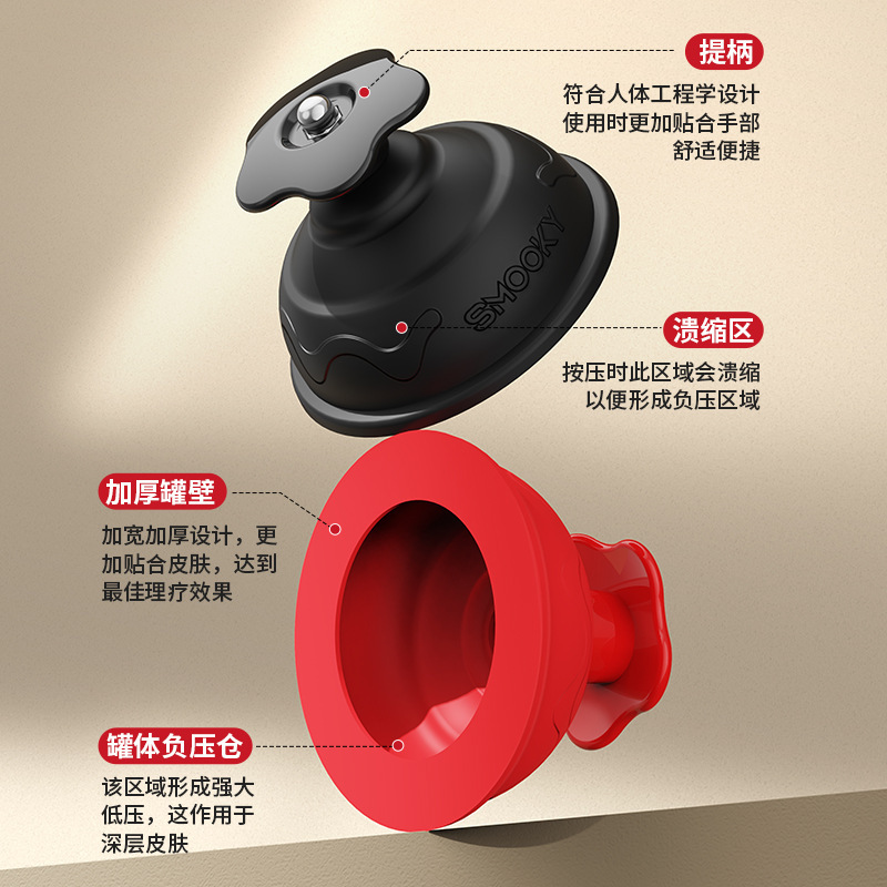 シリコーン筋膜カッピングカップ真空カッピング肩と首の負圧カッピング器具ナチュラルリラクゼーションカッピング吸湿性家庭用カッピング|undefined