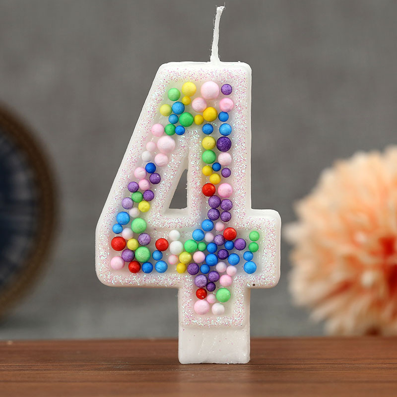 Velas de cumpleaños numéricas 0-9 con diseño de bolas, para Temu, Amazon, AliExpress – Mayorista de Yiwu