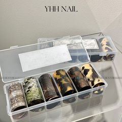 新しいネイルの転写紙のネットの赤い爆発の琥珀のべっ甲の蛇の紋様の水墨はdiyの爪を染めて卸売りを飾ります。