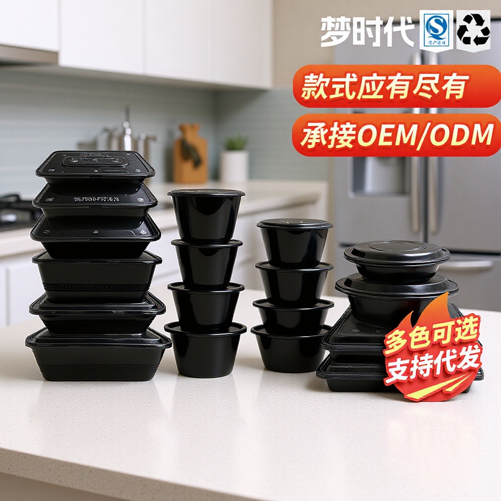 Disposable Lunch Box, Heatable Take-Out Packaging Lunch Box, Plastic Transparent Spicy Hot Pot with Lid, Special for Take-Out