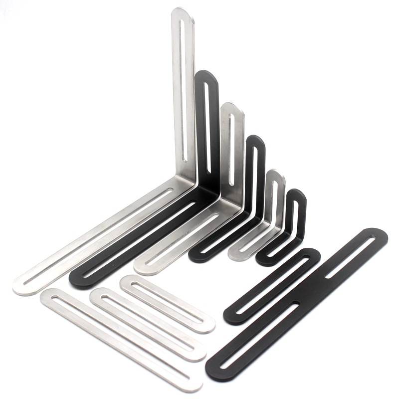 Adjustable angle code straight piece thickened stainless steel adjustable long hole movable angle code thickened connector straight piece holder