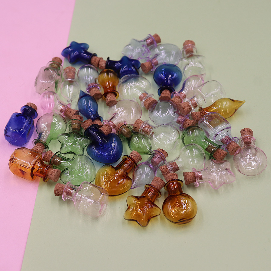 5g Weight Ornaments Jewelry Making Type 2.5-3CM Jewelry Making Size Drift bottle Classification 1 Piece Quantity Wooden plug, Glass Material Geometric Pattern Simple Style Style 1 Piece 2.5-3CM Wooden Plug Glass Geometric Drift Bottle 26