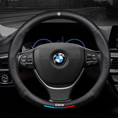 Steering wheel cover Cover 5D Embossed Logo Car - bmw-38cm