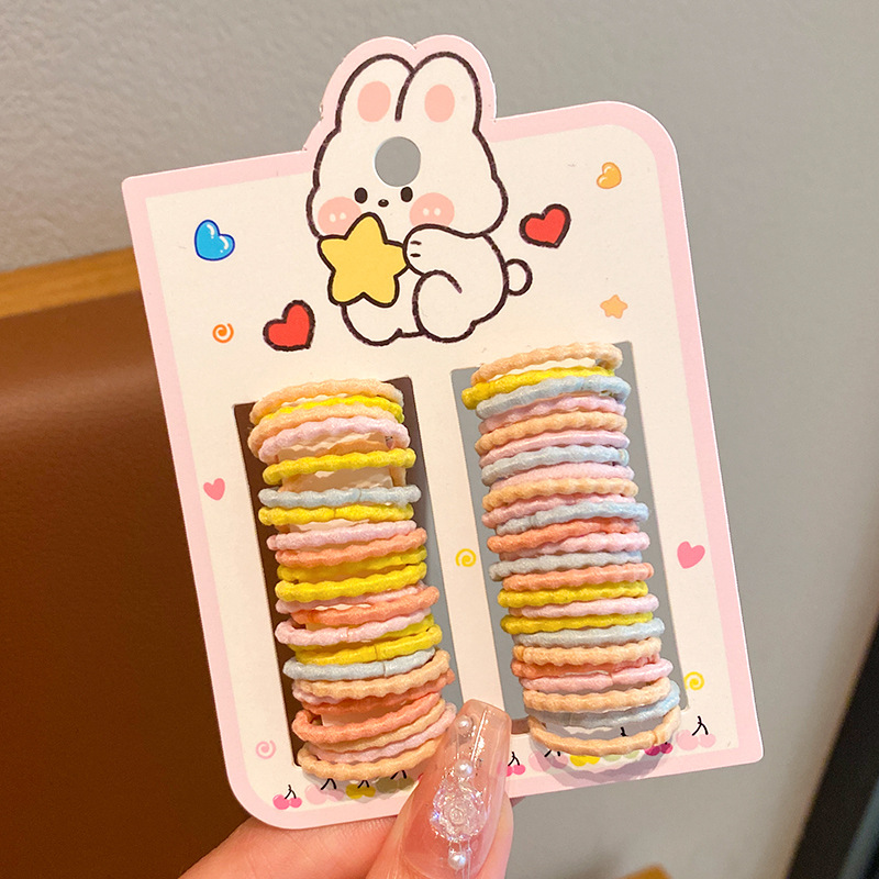 Correa de goma coreana para niños pulgar anillo de cabello para niñas corda de cabello para bebés pequeños corda de cabello para niños pequeños