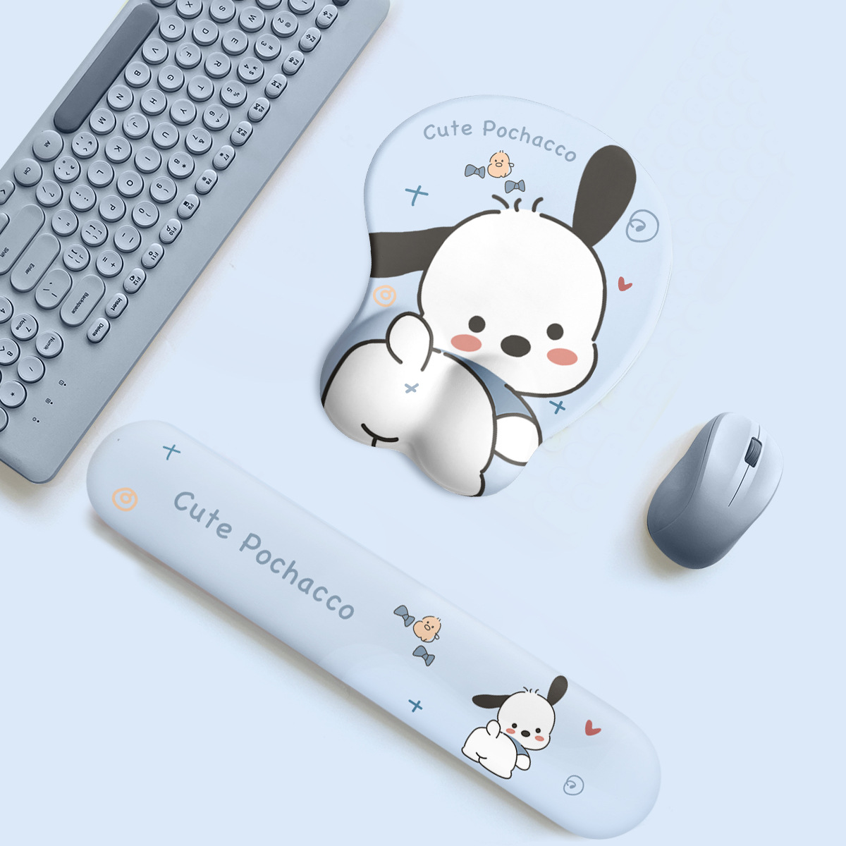 파차 도그 마우스 패드 + 키보드 핸드 서포트/패키지 2 종 세트