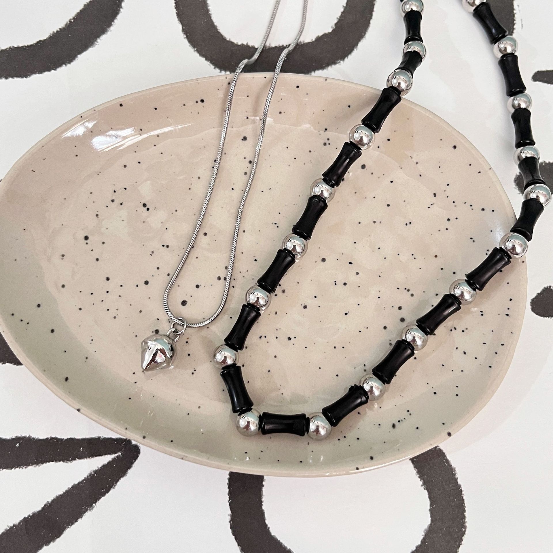 Retro Geometric Titanium Steel Necklace Plating Stainless Steel Necklaces_colorza_5