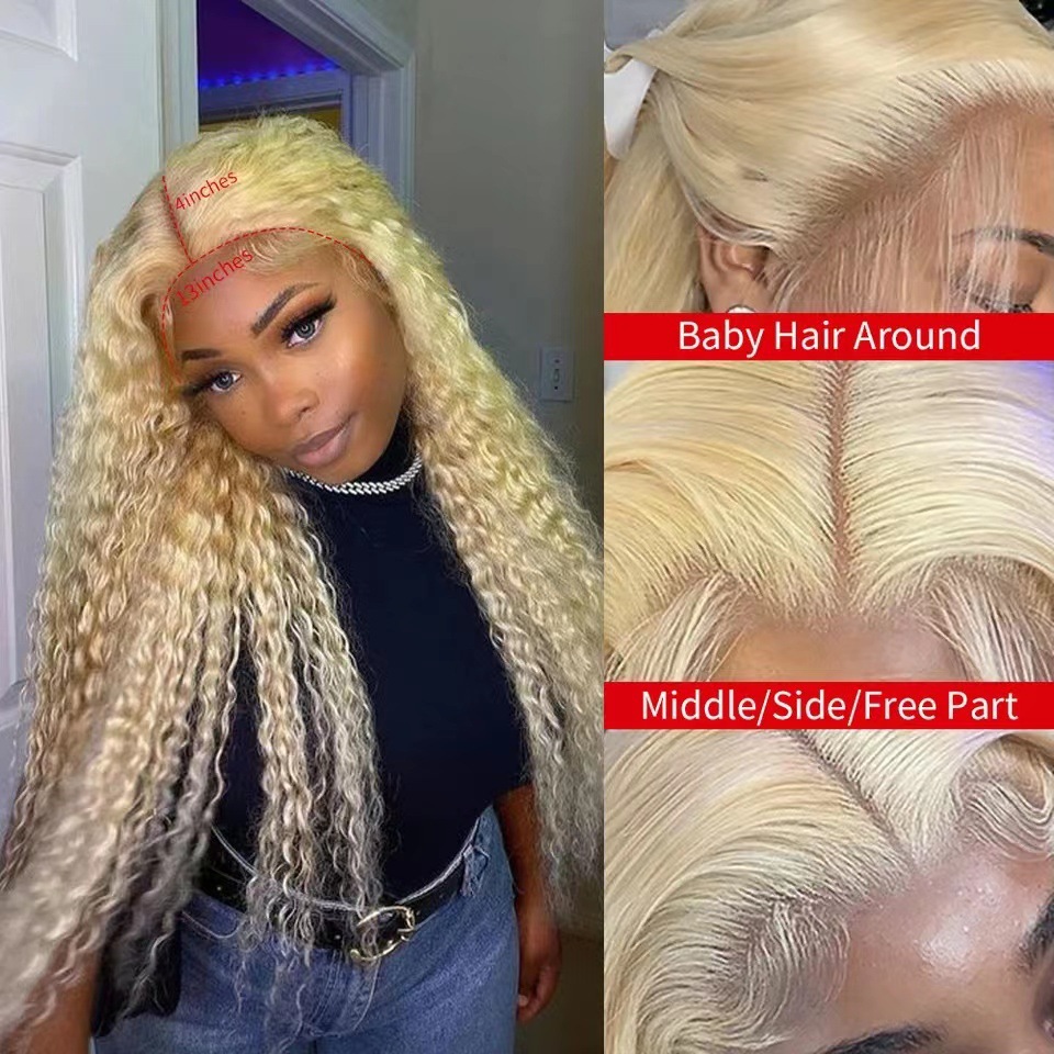 Parrucche lunghe e ricce in pizzo da donna con riccioli africani, capelli sintetici ondulati con clip, dimensioni medie, pizzo ad alta temperatura_voghion.com