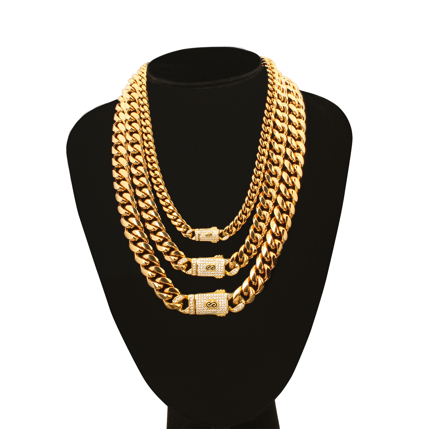 33g Weight Box Clasp Closure Clasp Closure Type Chain Necklace Classification 304 Stainless Steel Chain Material Cuban Link Chain Curb Chain Chain Type 1 Piece Quantity Holiday, Party Occasion 304 Stainless Steel Material Geometric Pattern All Seasons Season Men's Gender Plating Design Hip-Hop, Punk Style Hip-Hop Punk Geometric 304 Stainless Steel Plating Men's Chain Necklace Men Chain Necklaces 无