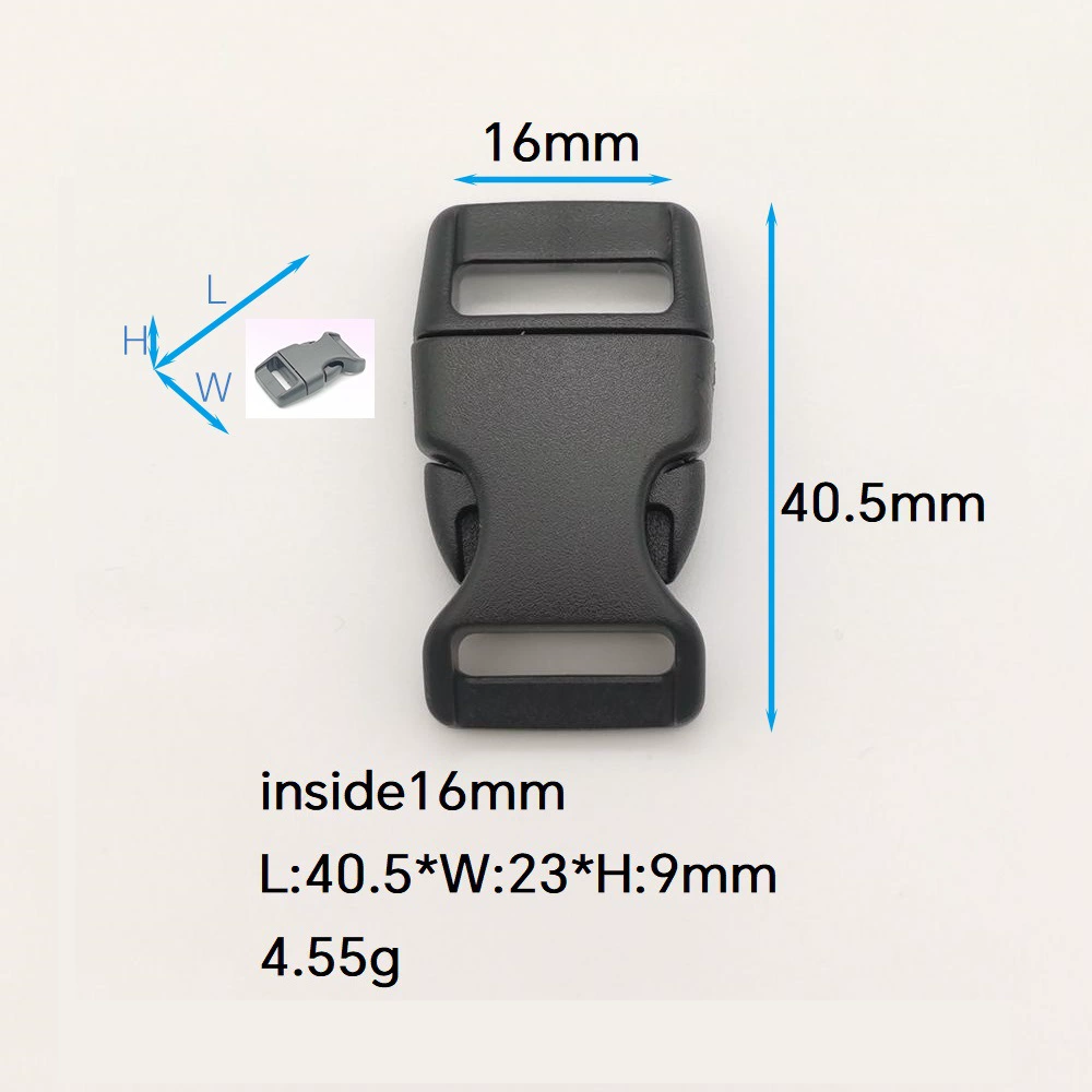 Отверстие 16 мм производители поставляют аксессуары для ремня для домашних животных пластиковые Двуглавые одинарные пряжки с изгибом