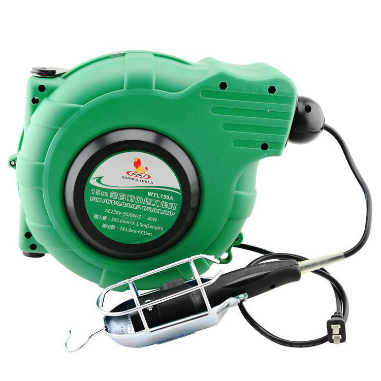 威力狮全自动伸缩工作灯 2X1.0MMX15M卷管器维修灯 工矿灯WYL150A
