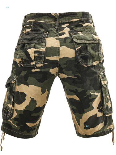 Large men's pure Cotton Washed Camouflage Print Outdoor