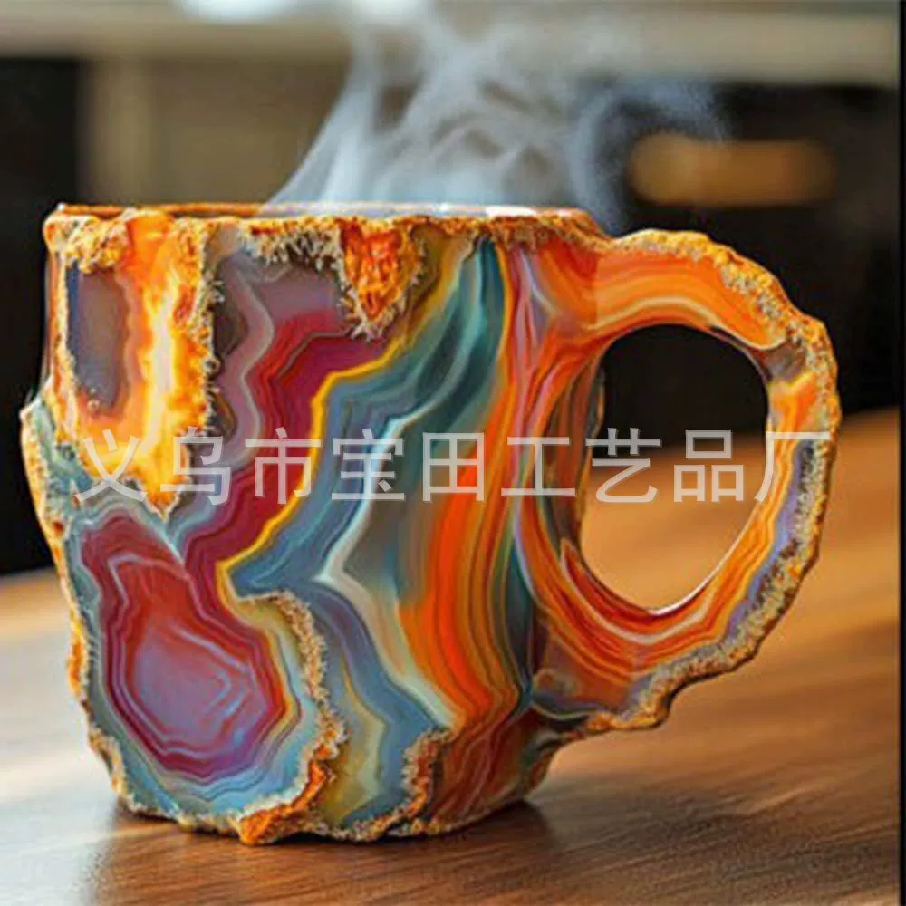 Трансграничный Mineral Crystal Coffee Mugs Имитация минеральных кристаллов кофе смолы кристалл чашки