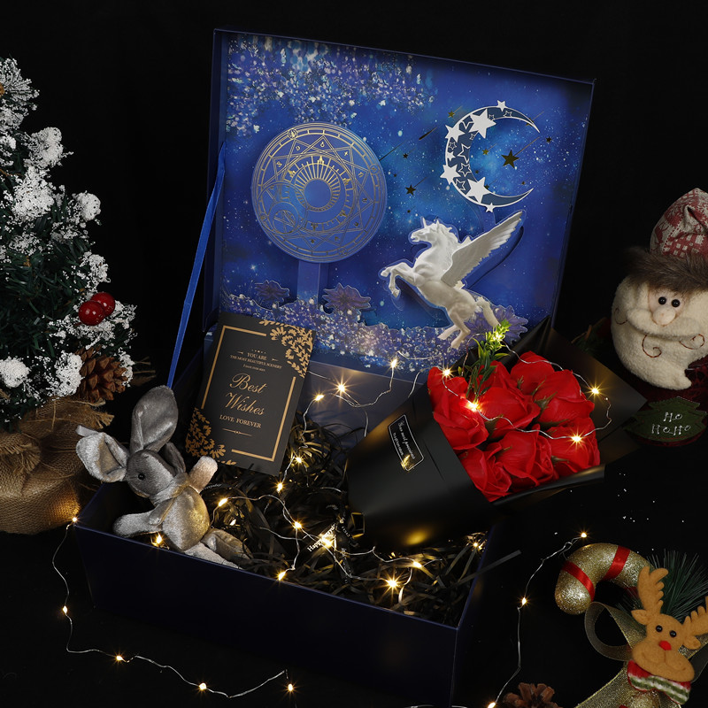 Regalo creativo de Navidad Rose jabón ramo tridimensional caja de regalo de alta gama para hombres y mujeres amigos esposa novias regalo