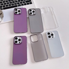 簡約磨砂男女款15ProMax手機殼iPhone13大孔12適用蘋果14PM硬殼15