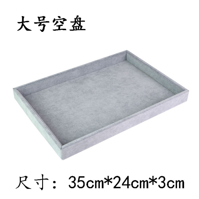Muestra de joyería negra de alta calidad de tela de vello para ver paletas de joyería caja de almacenamiento collar de joyería anillo bandeja de visualización image 21