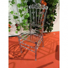 酒店宴会厅亚克力水晶椅户外简约透明竹节椅拿破仑婚庆椅水晶椅子