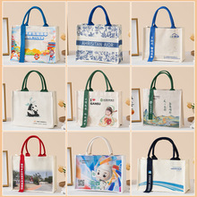 跨境热销帆布单肩包大容量托特包女式时尚轻便手提礼品购物袋定制